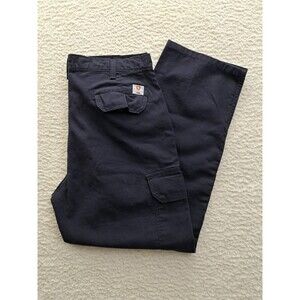 Tyndale FR Pants Mens 38x31 Blue Utility Workwear CAT 2 Arc Rated 9.8 Cargo